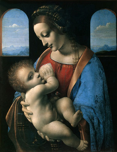 Леонардо да Винчи. "Мадонна с младенцем"